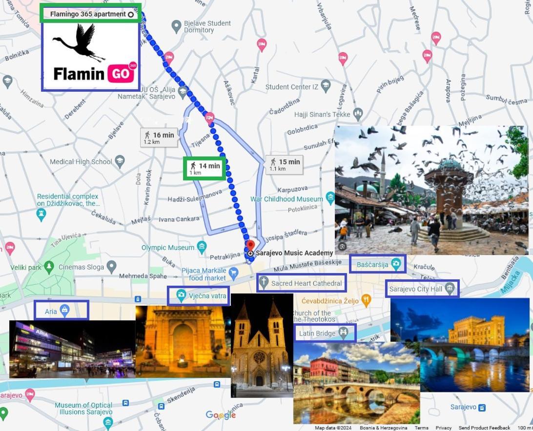 Flamingo 365 - Near City Center With Free Parking Saraievo Exterior foto